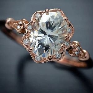 ROSE GOLD EYE CATCHING VINTAGE DIAMOND RING